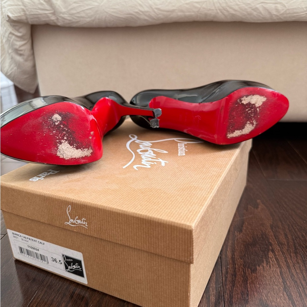 Christian Louboutin Bianca 140 platform pumps in patent leather - Picture 6 of 7